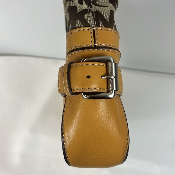 Michael Kors Brookville Large Signature Hobo Bag Purse with Yellow Leather - Picture 12 of 16